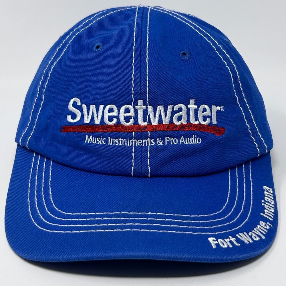 Sweetwater Music Instruments Hat Baseball Cap Fort Wayne Indiana Strapback Blue